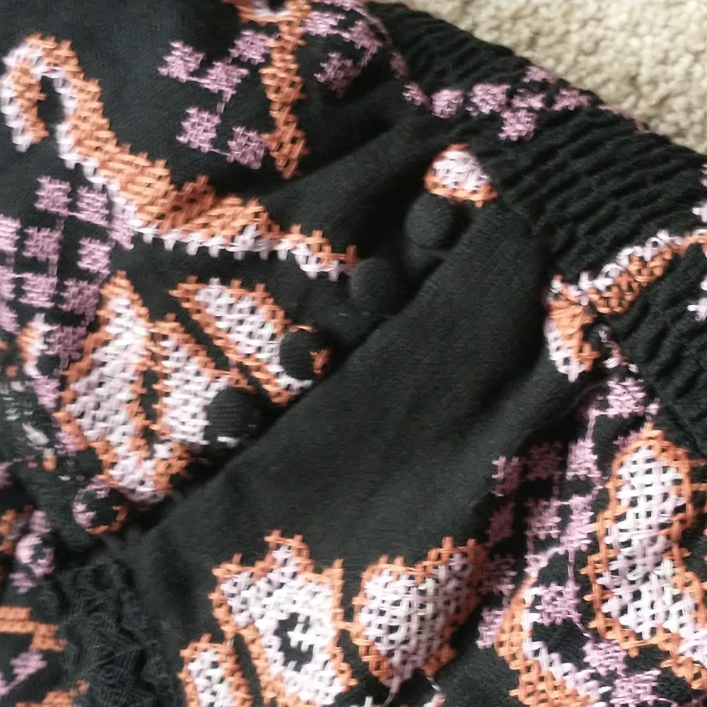 Anthropologie embroidered black motif dress - Picture 14 of 17